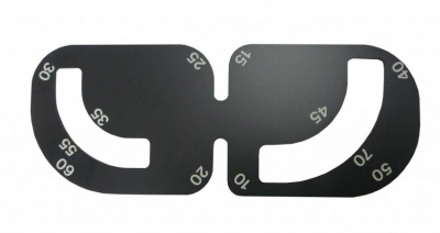 Шаблон для радиусов от 10 до 70 град.