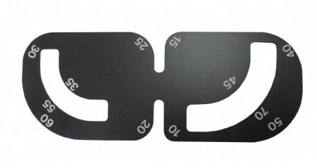 Шаблон для радиусов от 10 до 70 град.